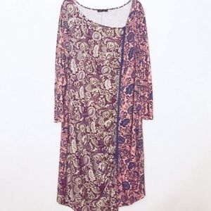 Isabel & Alice Floral Dress 2X Asymmetrical